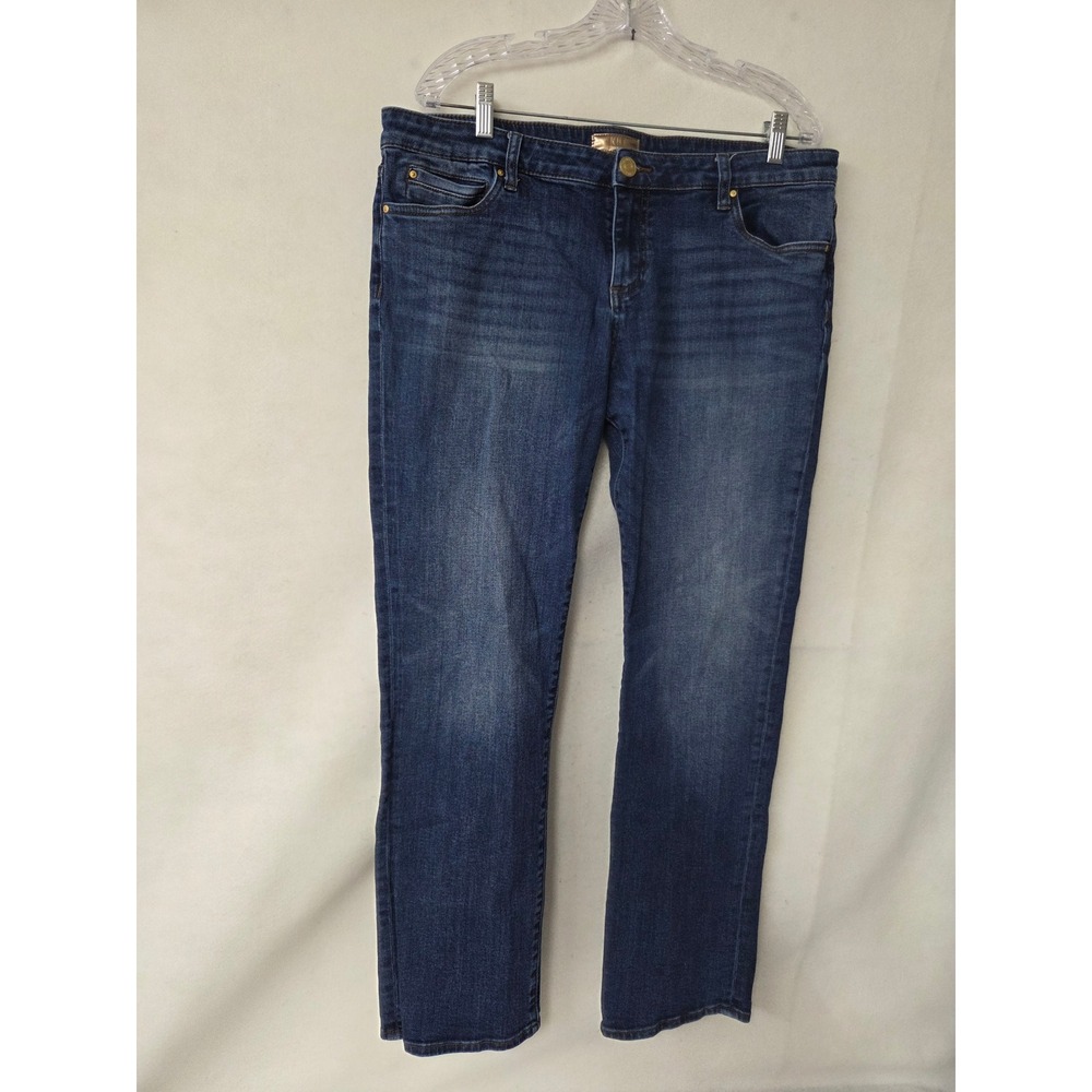 Kut from the Kloth Catherine Boyfriend Jeans Dark Wash Blue Size 16 KP142MA6